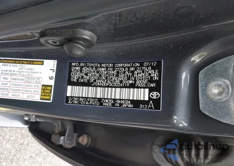 2012 Toyota Prius Plug-In from USA, damaged, VIN JTDKN3DP3C3024119